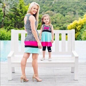 NEW Matching Mommy & Me Dress Open Back Sleeveless Animal Print